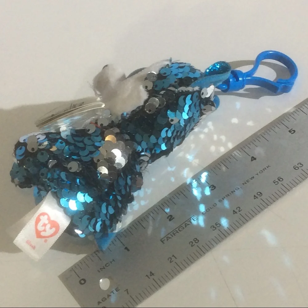 Ty Beanie Babies Flippables Slush Keychain Dog